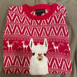 Llama holiday sweater